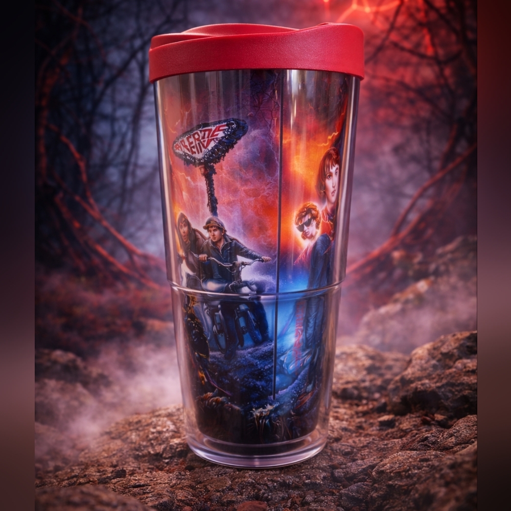 Tervis Stranger Things 24 oz Insulated Tumbler – Eleven Montage – Red Lid - Picture 5 of 17
